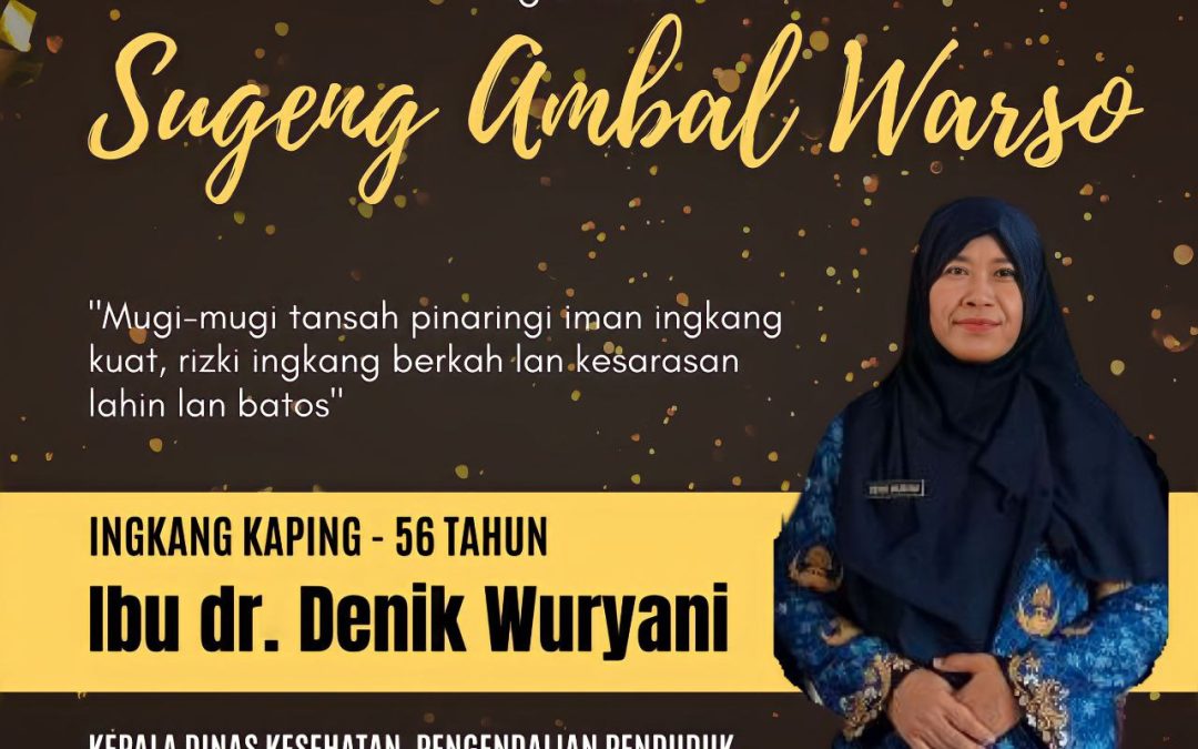 Sugeng Ambal Warso Kagem Ibu Kepala Dinas Kesehatan Pengendalian Penduduk dan Keluarga Berencana Kota Madiun, ibu dr. Denik Wuryani